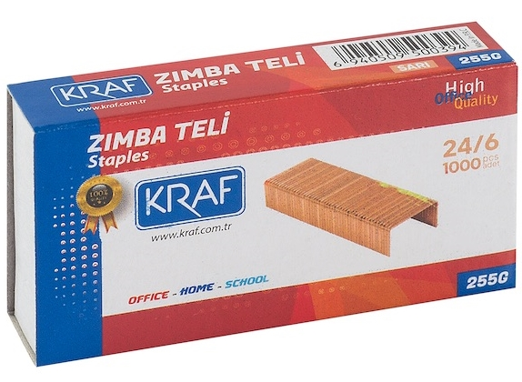 Kraf Zımba Teli 24/6 Bakır 255G