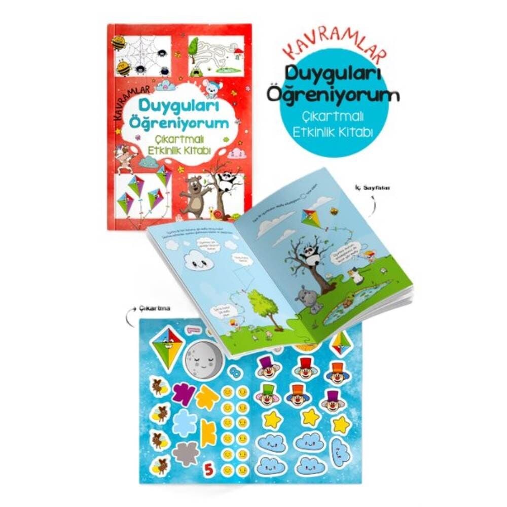 Kavaramlar Duyguları Öğreniyorum Çıkartmalı Etkinlik Kitabı