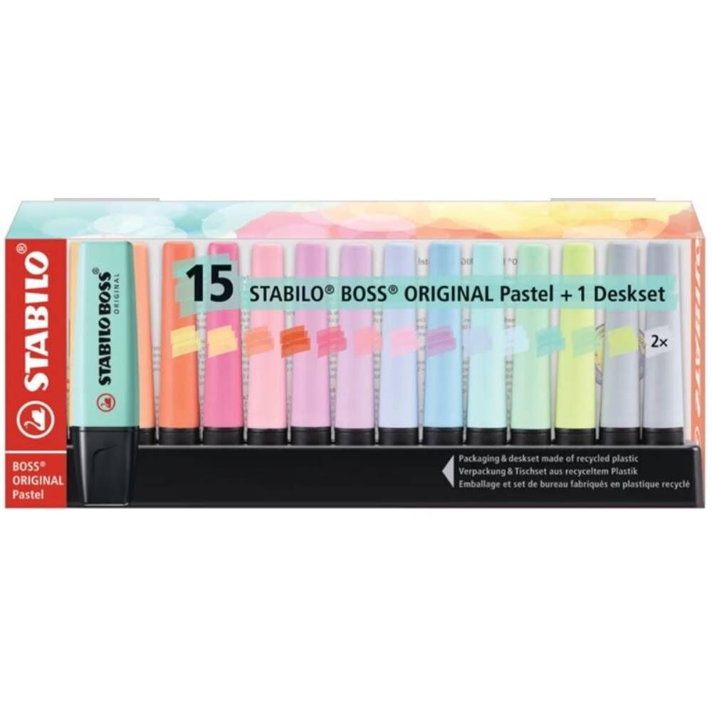 Stabılo Fosforlu Kalem Boss Orıgınal Set 15 Li Yeni Pastel 7015-02-5