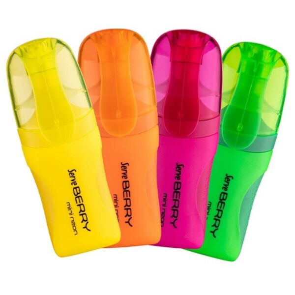 Serve Fosforlu Kalem Berry Mini Set 4 Lü Neon Brmfkp4fr