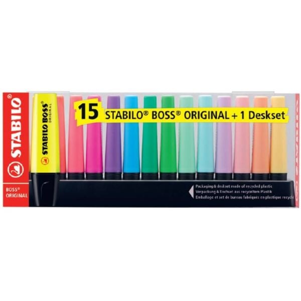 Stabılo Fosforlu Kalem Boss Orıgınal Set 15 Li Yeni 7015-01-5
