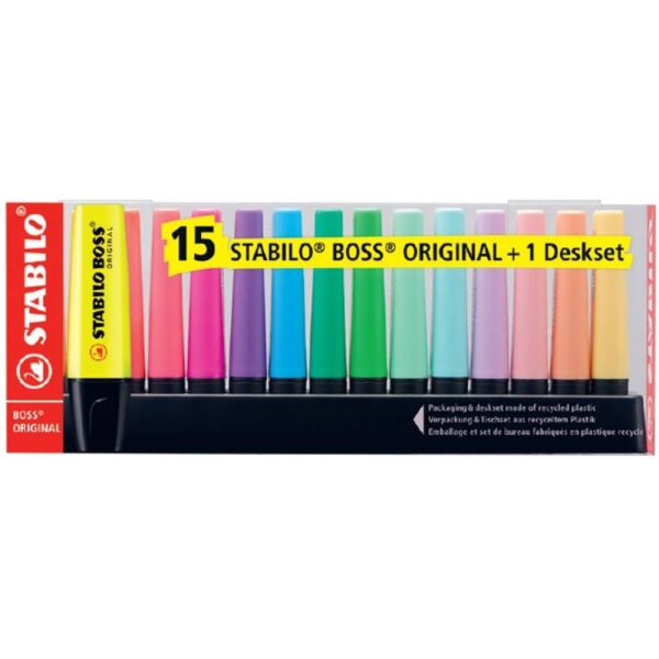 Stabılo Fosforlu Kalem Boss Orıgınal Set 15 Li Yeni 7015-01-5