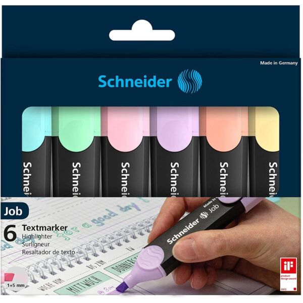 Schneıder Fosforlu Kalem 150 Job Pastel Set 6 Lı Karton Kutu Scb394