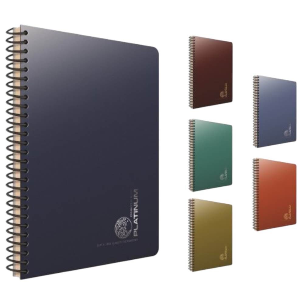 Platinum 6432 17x24 100 Yaprak Çizgisiz Plastik Kapak Spiralli Defter