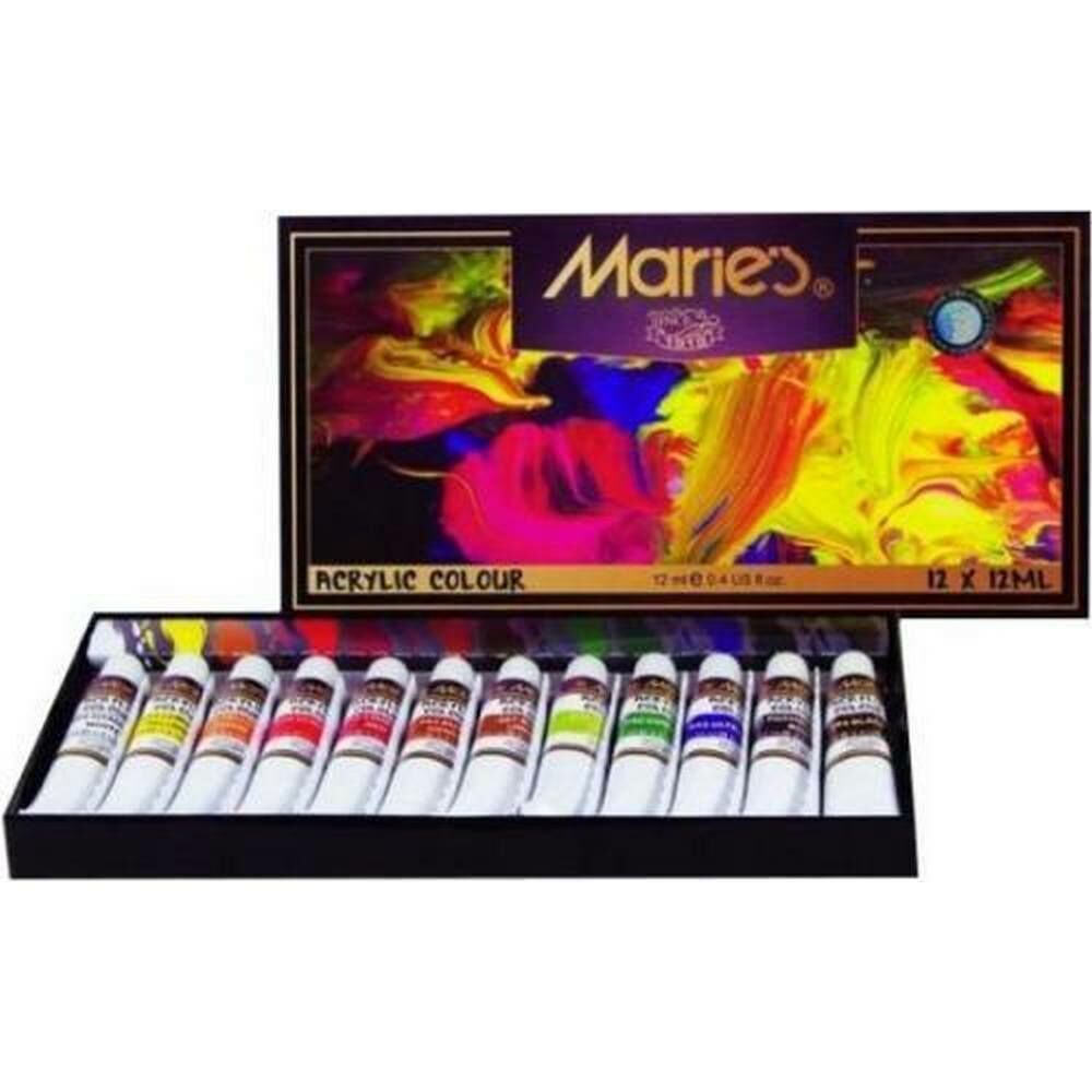 Maries Yağlı Boya 12 Renk 12 ml  E1381 MRMAR0001