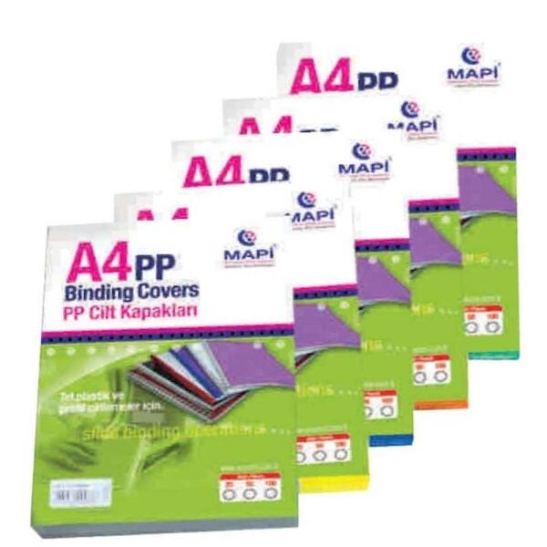 Mapi Cilt Kapağı Pp A4 450 Mic. Siyah 50Li 2042501
