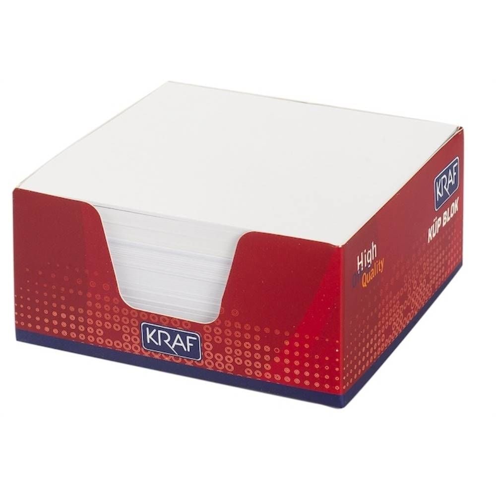 Kraf Küp Blok Beyaz  9X9cm 116G