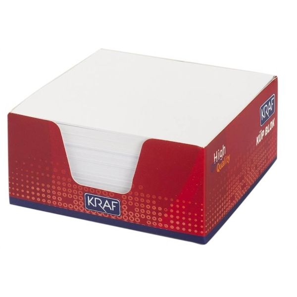 Kraf Küp Blok Beyaz  9X9cm 116G