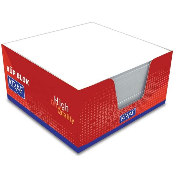 Kraf Küp Blok Beyaz  9X9cm 116G