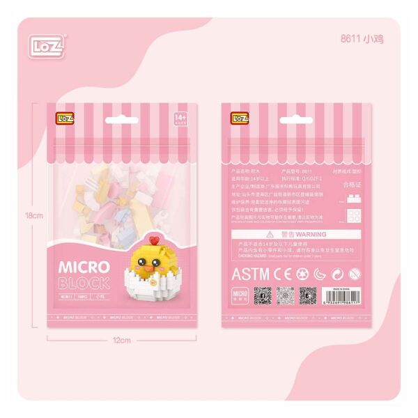LOZ 8611 Mikro Blok Kabuklu Civciv 150 Parça