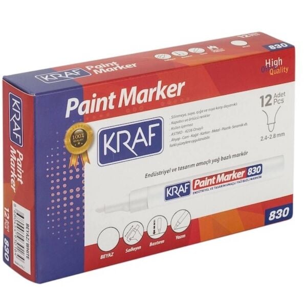 Kraf Paınt Markör 830 Beyaz
