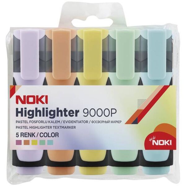 Noki Fosforlu Kalem 5 Li Pastel 9000P5pvc