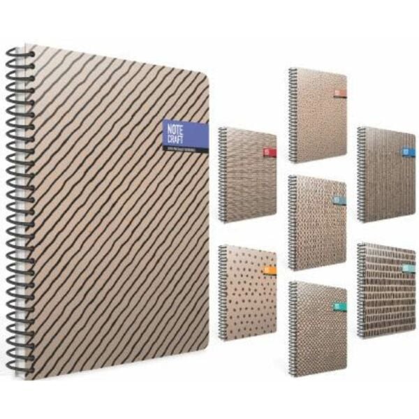 Notecraft 17x24 120 Yaprak Kareli Sert Kapek Spiralli Defter 5794