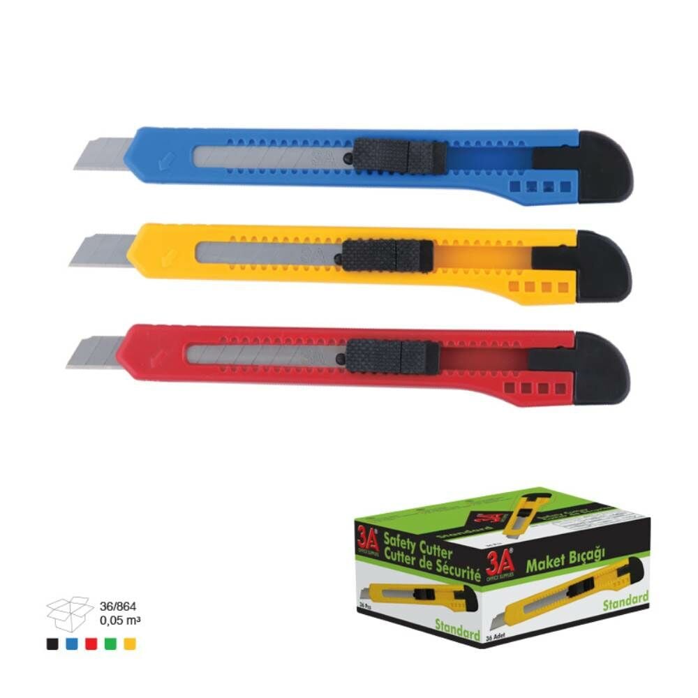 Ark Plastik Dar Ağızlı Maket Bıçağı 277