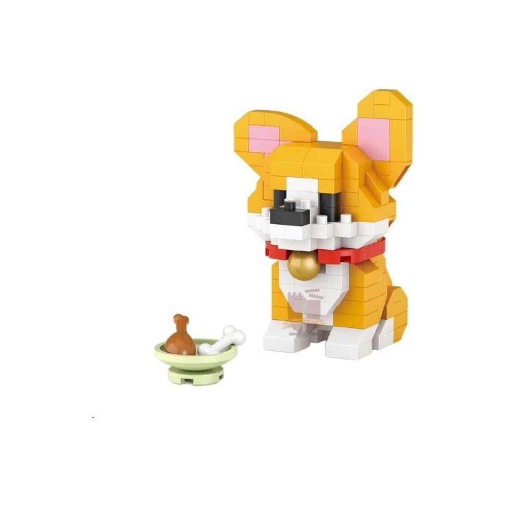 LOZ 8605 Mikro Blok Çanta Corgi Köpek 160 Parça