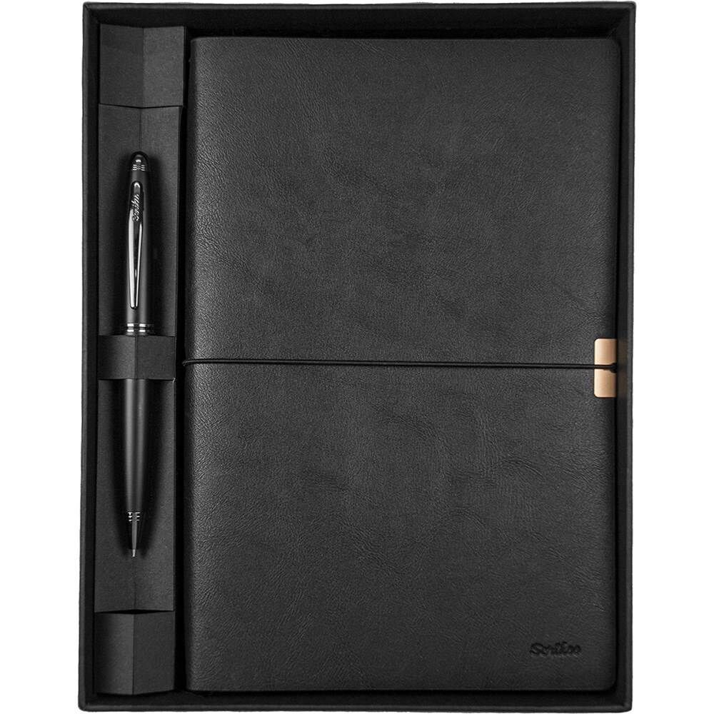 Scrikss SD700-1 Premium Defter Toledo A5 Siyah ve 88 Mat Siyah Tükenmez Set