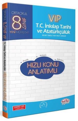 Editör 8.Sınıf İnkılap Tarihi Hızlı Konu Anlatımlı Vip