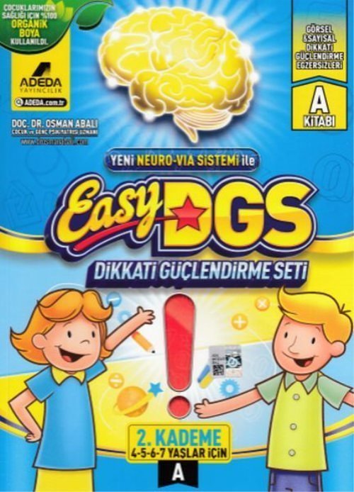 Adeda Neuro Via ile Easy Dikkat Güçlendirme Seti 2.Kademe 4-7 Yaş A Kitabı