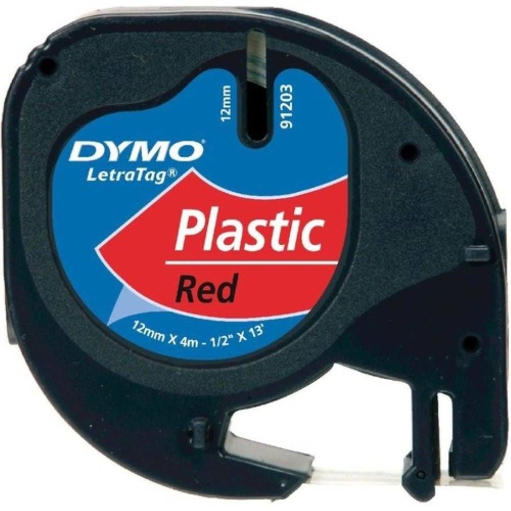 Dymo Şerit Letratag Plastik 12Mm X 4Mt Kırmızı 721630 59424
