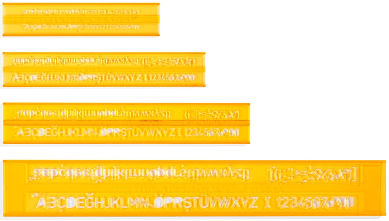 Hatas Yazı Seti Teknik Resim 3-5-7-10 mm 2250