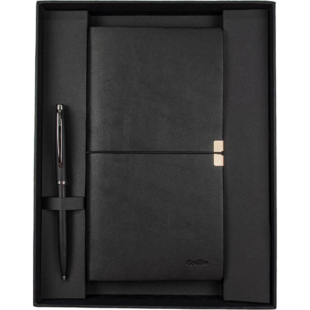 Scrikss SD700-C1 Premium Defter Toledo C7 Siyah ve 108 Prestij Mat Siah Tükenmez Set