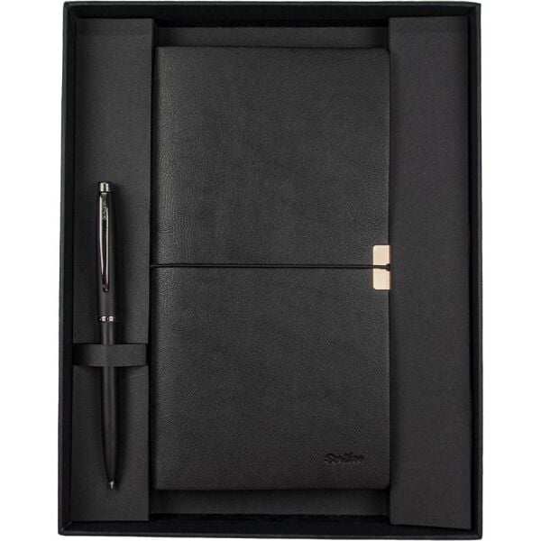 Scrikss SD700-C1 Premium Defter Toledo C7 Siyah ve 108 Prestij Mat Siah Tükenmez Set