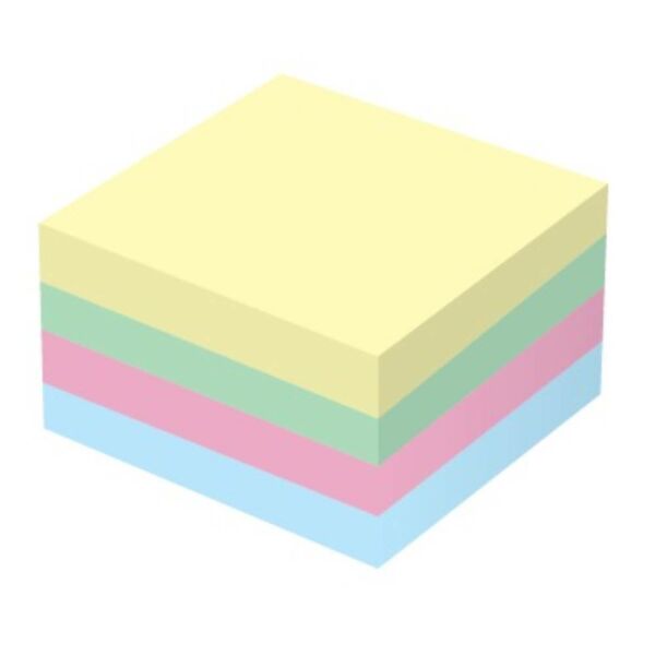 Kraf Yapışkanlı Not Kağıdı Küp 76X76 400 Yp Pastel 7676Cp