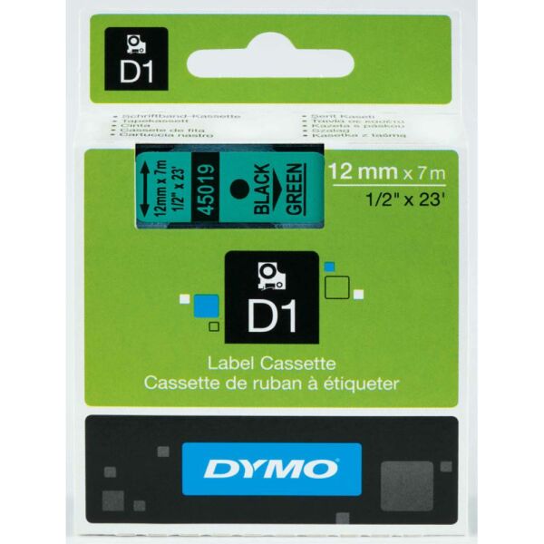Dymo Şerit D1 12Mm X 7Mt Yeşil/Siyah 720590 45019
