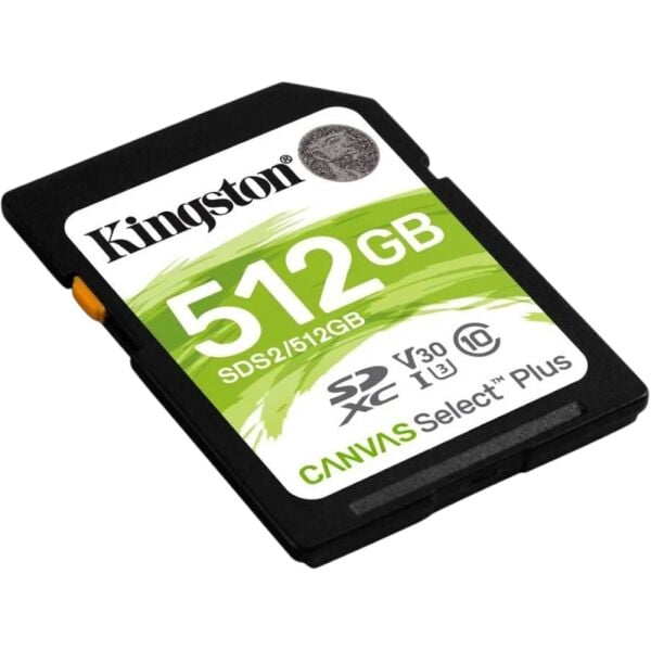 Kingston SDS2-512GB 512GB SDXC Canvas Select Plus 100R C10 UHS-I U3 V30 Hafıza Kartı