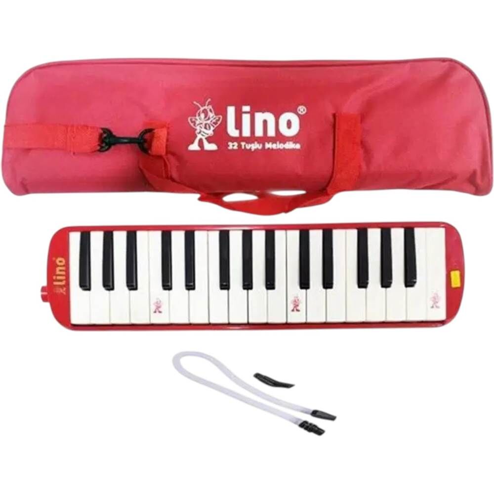 Ticon 32 Tuşlu Bez Çantalı Kırmızı Melodika