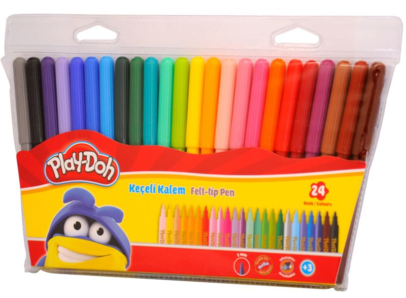 Playdoh Keçeli Kalem 24 Renk KE006