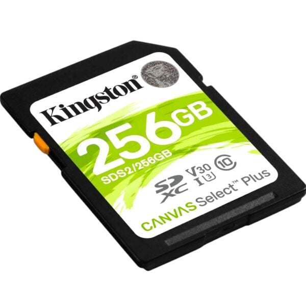 Kingston SDS2-256GB 256GB SDXC Canvas Select Plus 100R C10 UHS-I U3 V30 Hafıza Kartı