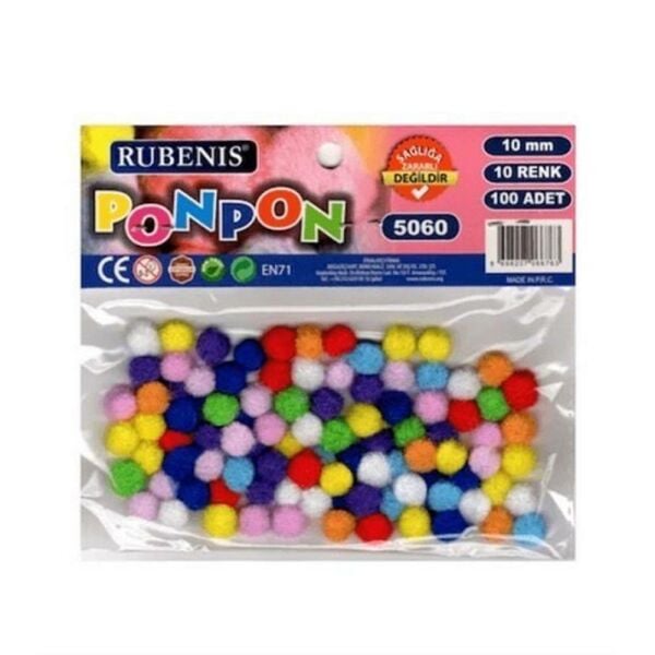 Rubenis Pon Pon 10 mm 10 Renk 50 li 5060