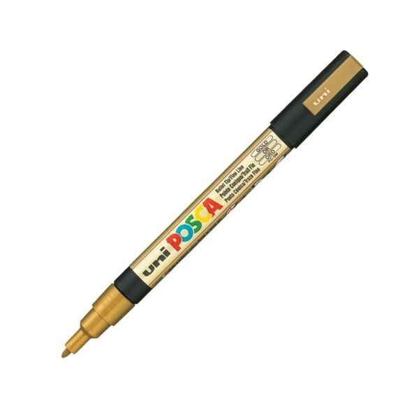 Uniball Posca PC-3M 09-1.3 mm Altın Boyama Markörü