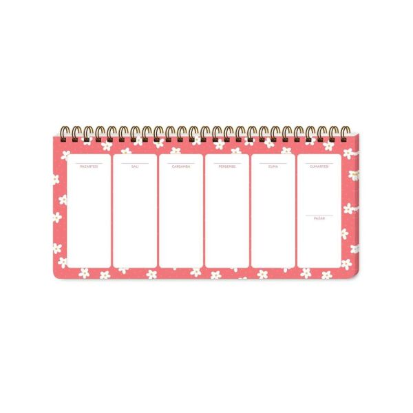 Keskin 13x27 54 Yaprak Spiralli Planner Minik Papatya 830125