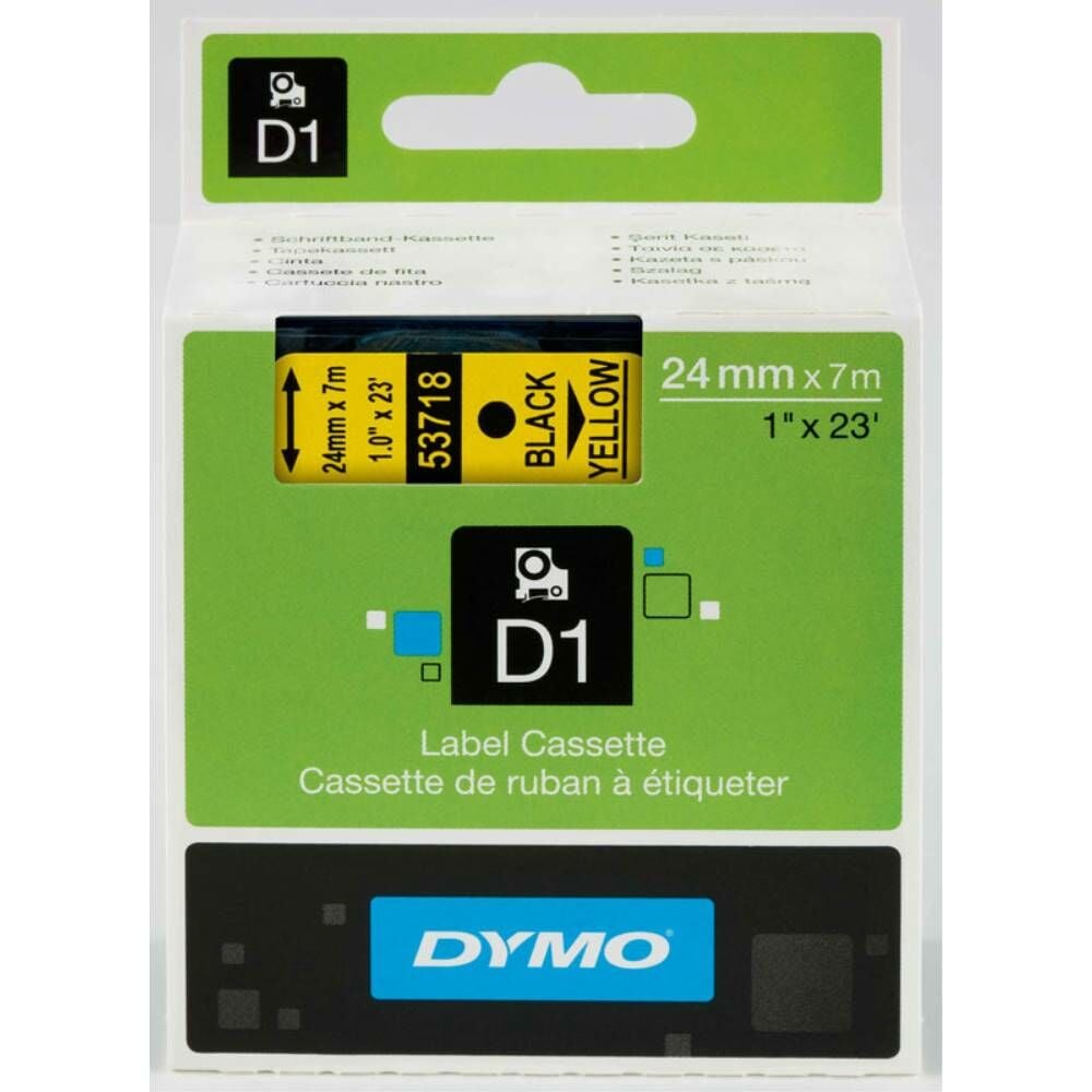 Dymo Şerit D1 24Mm X 7Mt Sarı/Siyah 720980 53718