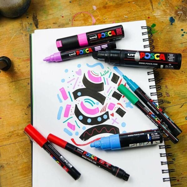 Uniball Posca Boyama Markörü PC-8K 8.0 mm 7+1 Metalik Renkler