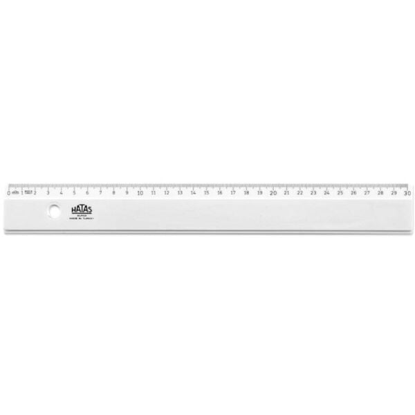 Hatas Plastik Cetvel 30 cm Opak 00149