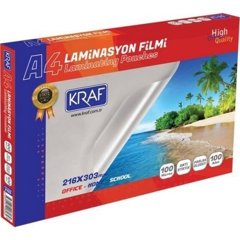 Kraf Laminasyon Filmi A4 100 Micron 100 lü 2120