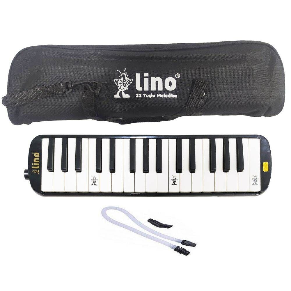 Lino LN-32-SS 32 Tuşlu Bez Çantalı Siyah Melodika