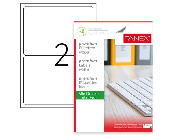 Tanex TW-2002 199.6x143 mm Laser Etiket