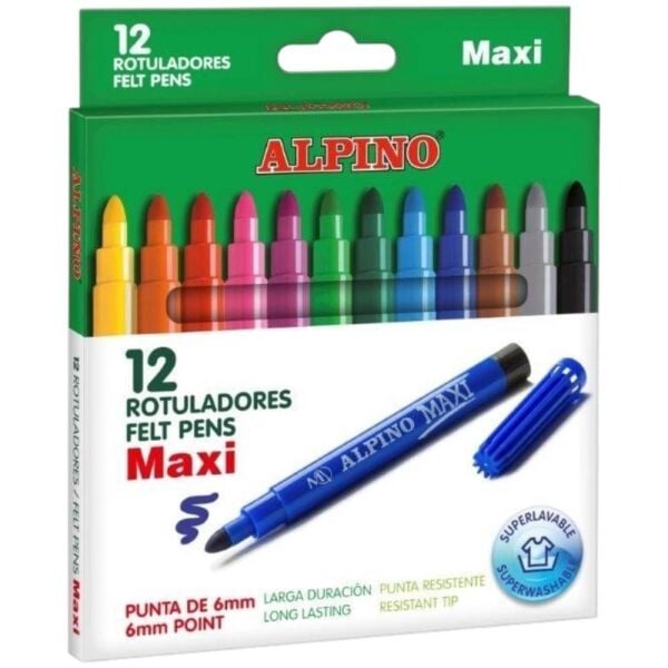 Alpino AR-06 12 Renk Maxi Keçeli Kalem