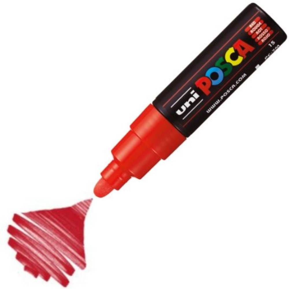 Uniball Posca Boyama Markörü PC-7M 4.5-5.5 mm Kırmızı