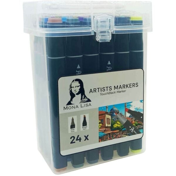 Monalisa 24 Rrenk Touch Black Marker Kalem