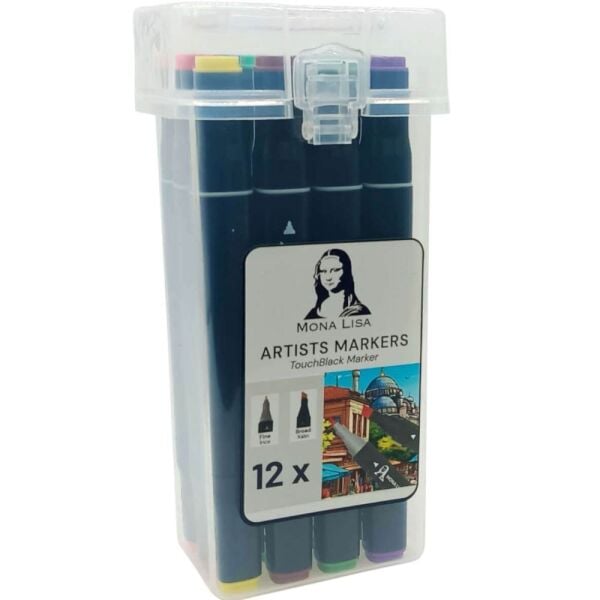 Monalisa 12 Rrenk Touch Black Marker Kalem