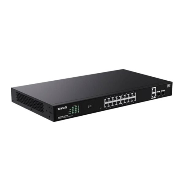 Tenda TEG2220P-16-250W 16 Port 10-100-1000 POE +2 SFP Switch Cloud Yönetilebilir Çelik Kasa Switch