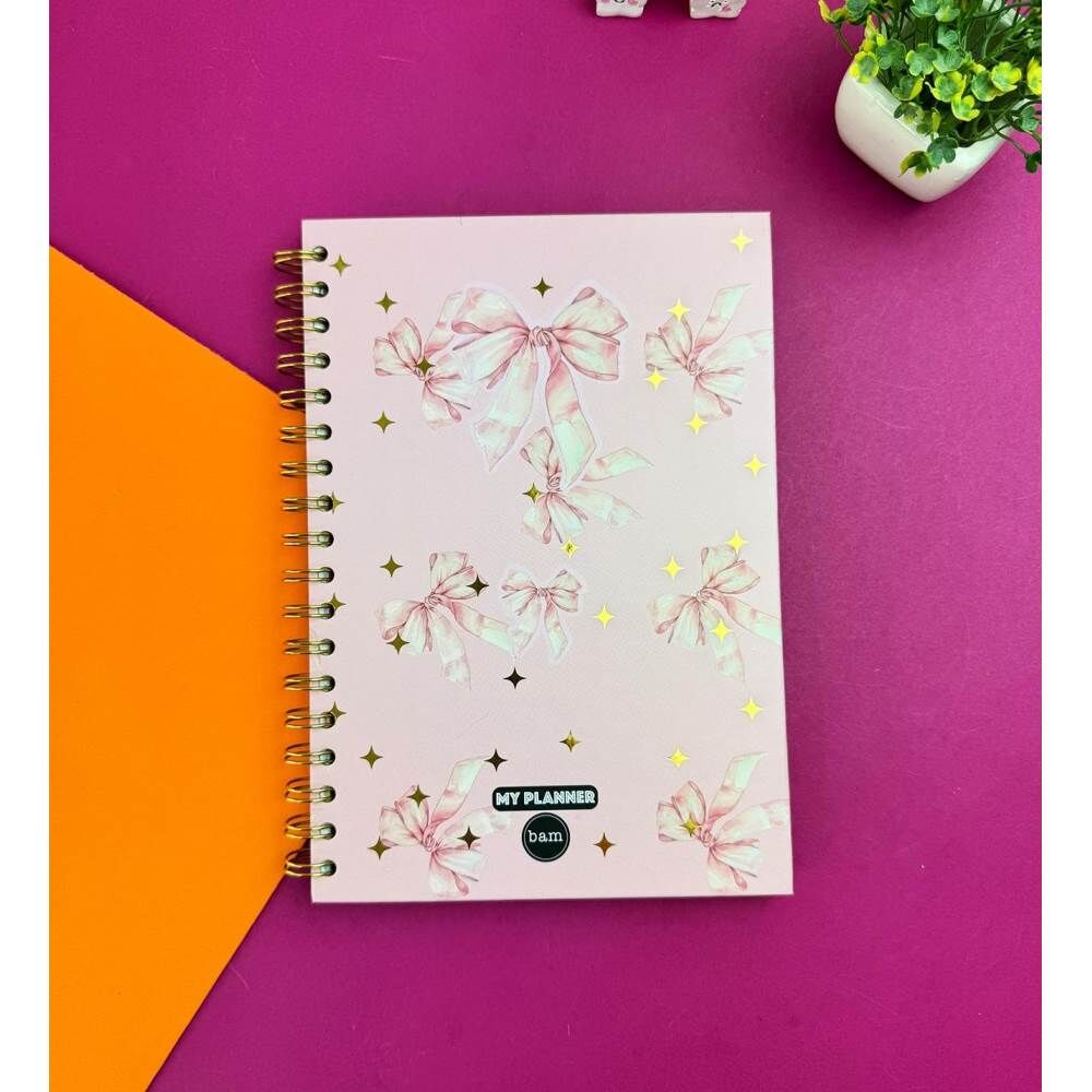 My Planner 1321 Altın Yaldızlı Fiyonk Spiralli Konuşan Ajanda