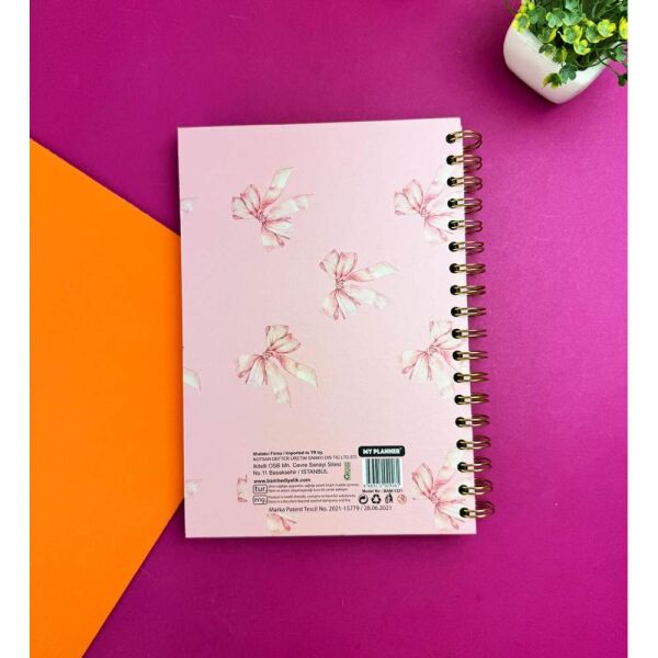 My Planner 1321 Altın Yaldızlı Fiyonk Spiralli Konuşan Ajanda