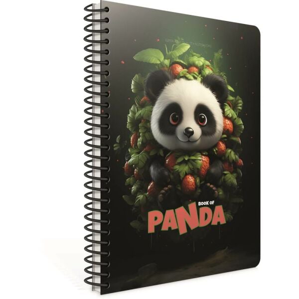 Panda A4 80 Yaprak Kareli Karton Kapak Spiralli Defter 7088