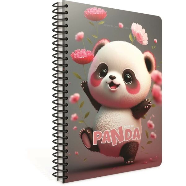 Panda A4 80 Yaprak Kareli Karton Kapak Spiralli Defter 7088